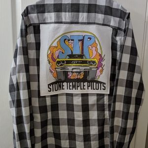 Stone Temple Pilots Upcycled Flannel Shirt